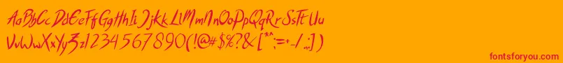SHOWBAD Font – Red Fonts on Orange Background