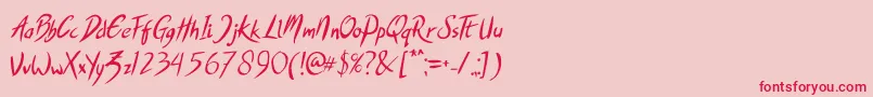 SHOWBAD Font – Red Fonts on Pink Background