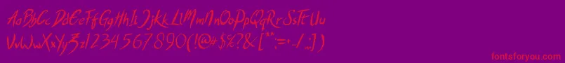 SHOWBAD Font – Red Fonts on Purple Background