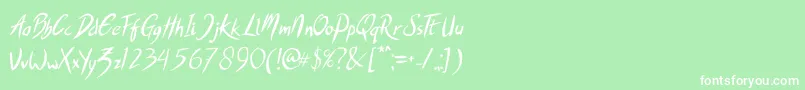 SHOWBAD-Schriftart – Weiße Schriften auf grünem Hintergrund