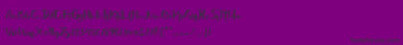 Showety Brush-Schriftart – Schwarze Schriften auf violettem Hintergrund