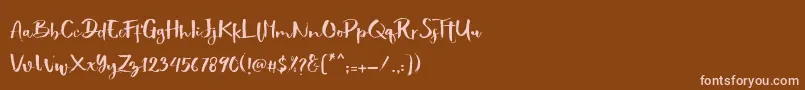 Showety Brush Font – Pink Fonts on Brown Background