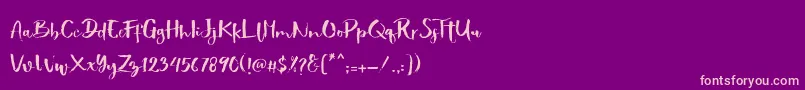 Showety Brush Font – Pink Fonts on Purple Background