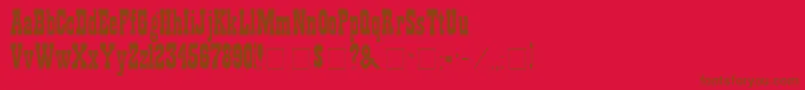 showguide Font – Brown Fonts on Red Background