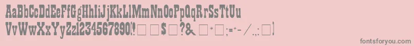Fonte showguide – fontes cinzas em um fundo rosa