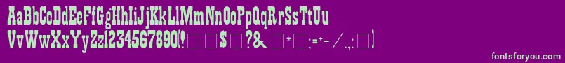 More about showguide Font showguide Font – Green Fonts on Purple Background