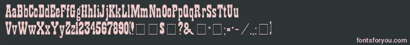 Шрифт showguide – розовые шрифты на чёрном фоне