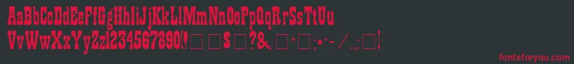 showguide Font – Red Fonts on Black Background