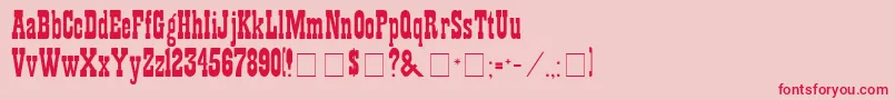 フォントshowguide – ピンクの背景に赤い文字