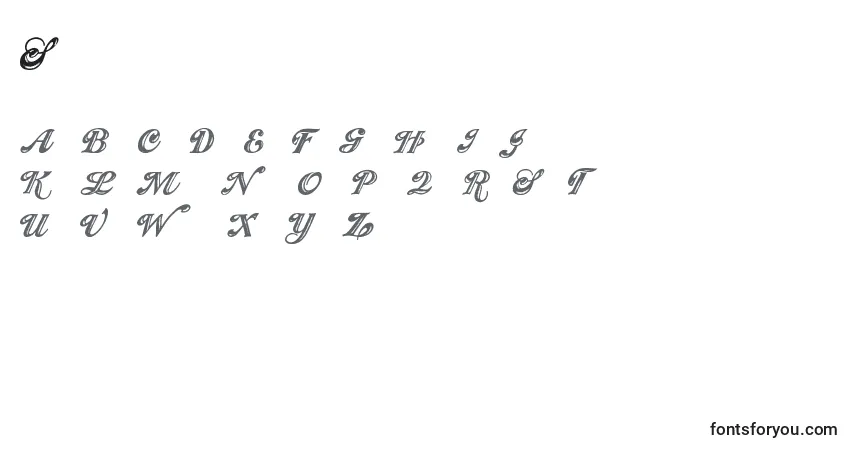 Czcionka Showmen – alfabet, cyfry, specjalne znaki