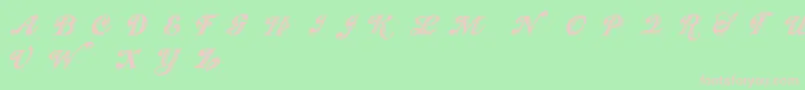 Showmen Font – Pink Fonts on Green Background