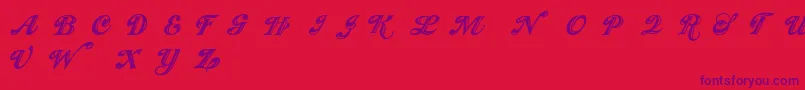 Showmen Font – Purple Fonts on Red Background