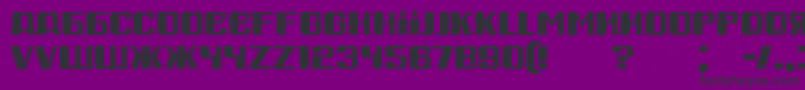 RussianSpringGrunged Font – Black Fonts on Purple Background