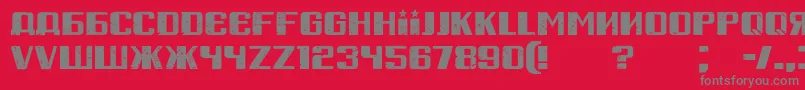 RussianSpringGrunged-Schriftart – Graue Schriften auf rotem Hintergrund