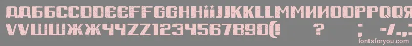 RussianSpringGrunged Font – Pink Fonts on Gray Background