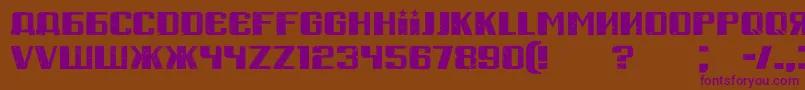 RussianSpringGrunged Font – Purple Fonts on Brown Background