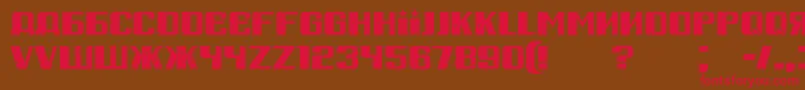 RussianSpringGrunged-Schriftart – Rote Schriften auf braunem Hintergrund