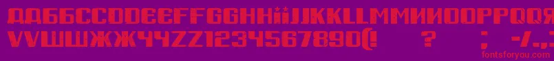fuente RussianSpringGrunged – Fuentes Rojas Sobre Fondo Morado