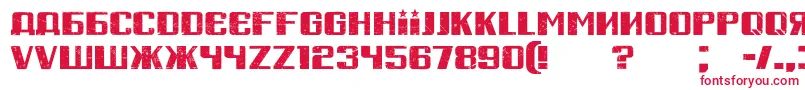 RussianSpringGrunged Font – Red Fonts on White Background