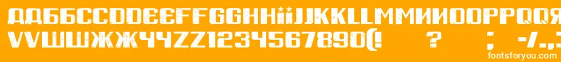 RussianSpringGrunged Font – White Fonts on Orange Background