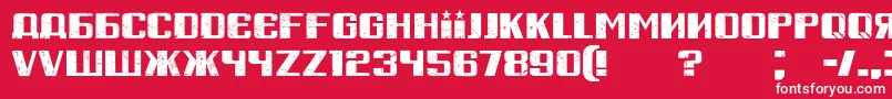 RussianSpringGrunged Font – White Fonts on Red Background