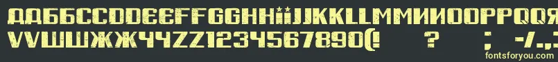 RussianSpringGrunged Font – Yellow Fonts on Black Background