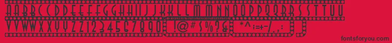 fuente Showtime – Fuentes Negras Sobre Fondo Rojo