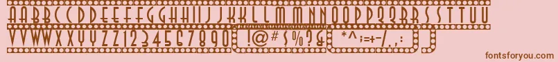 Showtime Font – Brown Fonts on Pink Background