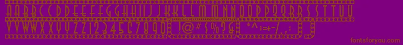 Showtime Font – Brown Fonts on Purple Background