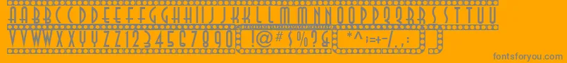 Showtime Font – Gray Fonts on Orange Background