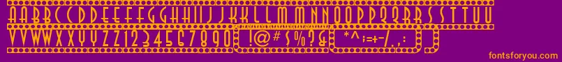 Showtime Font – Orange Fonts on Purple Background