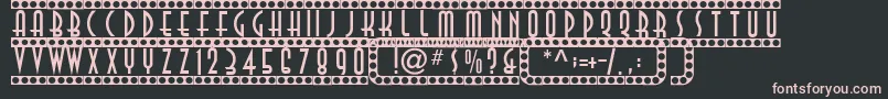 Showtime Font – Pink Fonts on Black Background