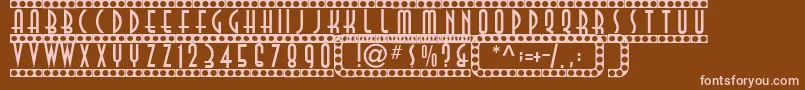 Showtime Font – Pink Fonts on Brown Background