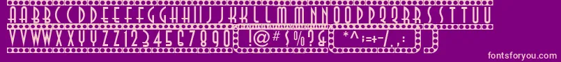 Showtime Font – Pink Fonts on Purple Background