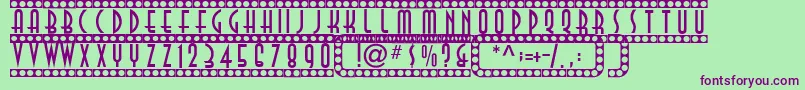 Showtime Font – Purple Fonts on Green Background