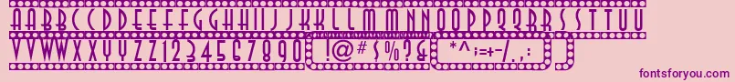 Showtime Font – Purple Fonts on Pink Background