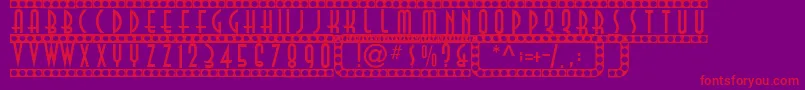 Showtime Font – Red Fonts on Purple Background