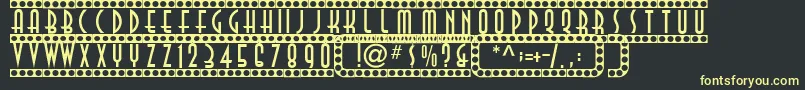 Showtime Font – Yellow Fonts on Black Background