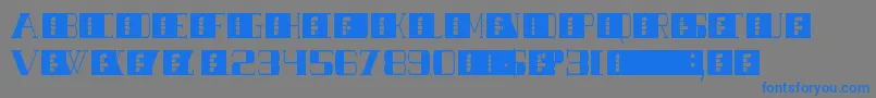 Fonte SHOWTUNES – fontes azuis em um fundo cinza