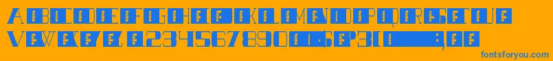 SHOWTUNES Font – Blue Fonts on Orange Background