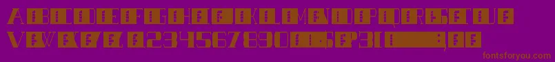 Fonte SHOWTUNES – fontes marrons em um fundo roxo