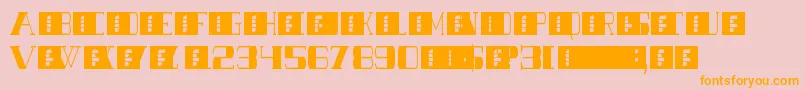 SHOWTUNES Font – Orange Fonts on Pink Background