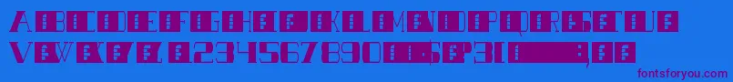 SHOWTUNES Font – Purple Fonts on Blue Background