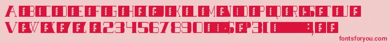 SHOWTUNES Font – Red Fonts on Pink Background