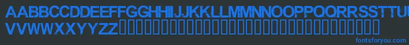 Shrapnel Font – Blue Fonts on Black Background