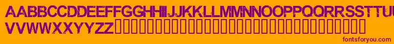 Shrapnel Font – Purple Fonts on Orange Background