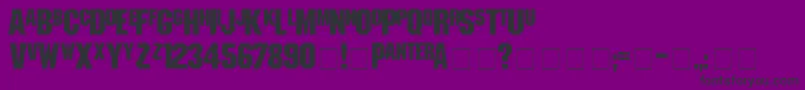 shredded Font – Black Fonts on Purple Background