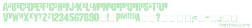 shredded Font – Green Fonts on White Background