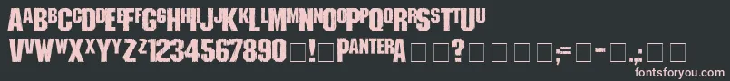 shredded Font – Pink Fonts on Black Background