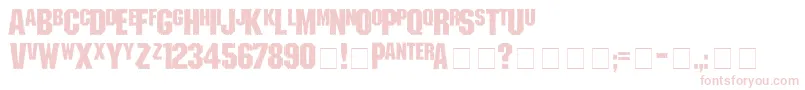 shredded Font – Pink Fonts on White Background